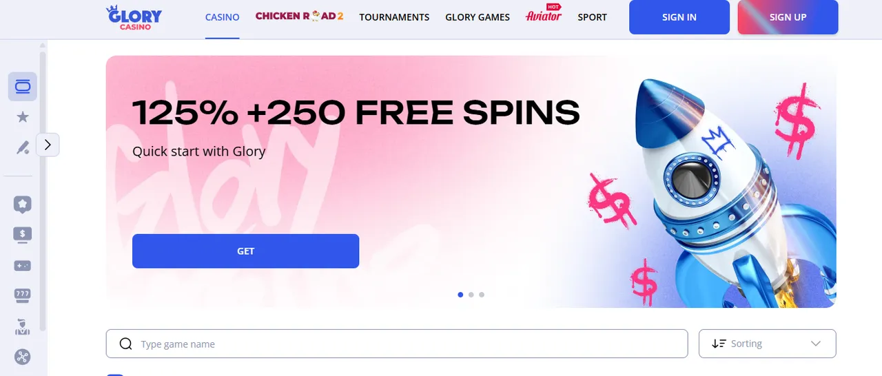 Benefits of playing at Glory Casino